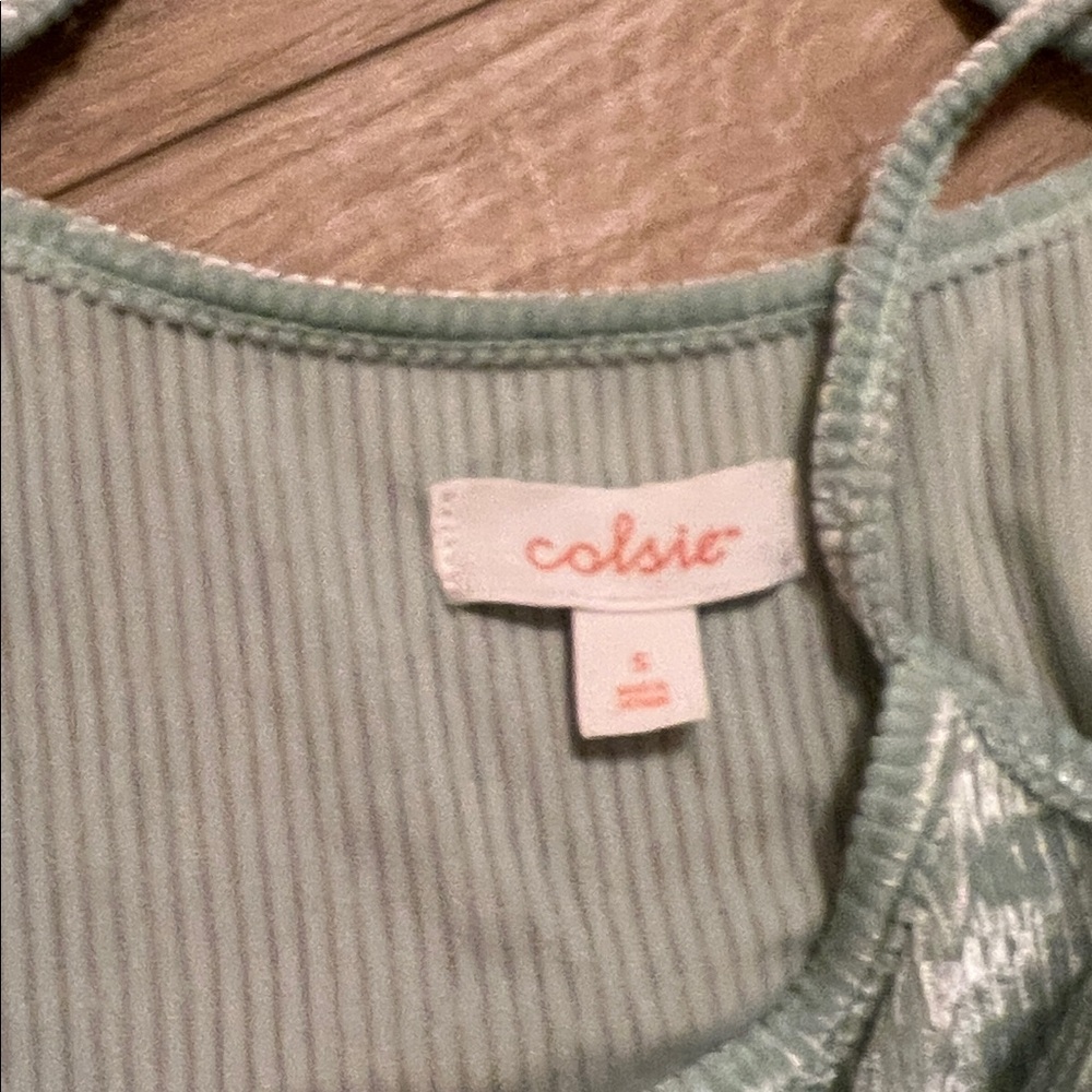 Colsie Light Green Ribbed set - Picture 2 of 5